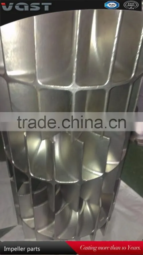 pump parts impellers/abrasion resistance alloy steel lost wax precision casting pump impeller