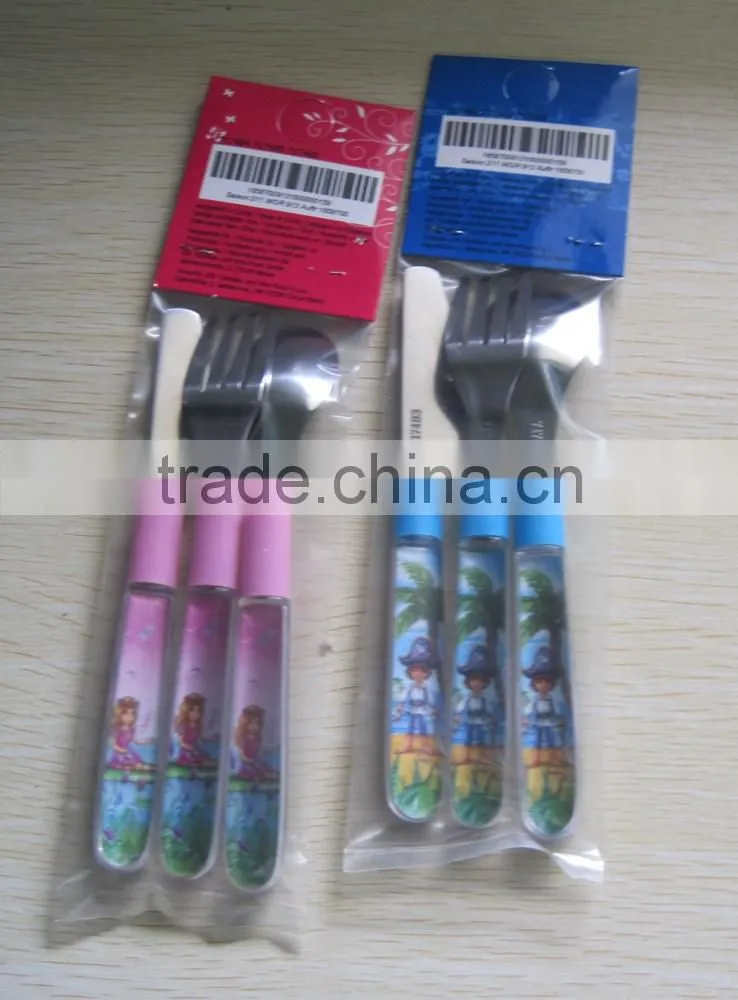 Long handle durable rust proof 410 stainless steel table flatware