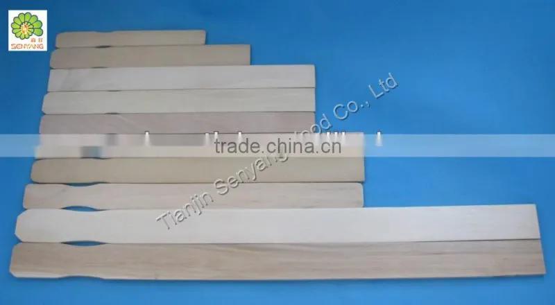 mixed paint palette with handle wooden paint stirrer
