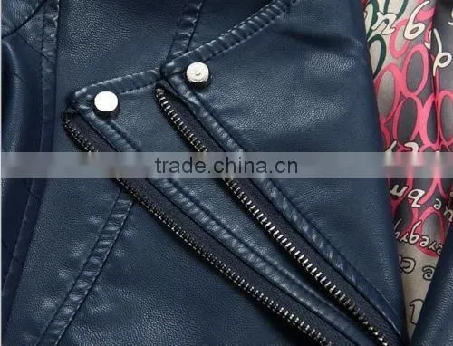 women leather jacket 2014 women's clothing biker motorcycle jackets leather coat