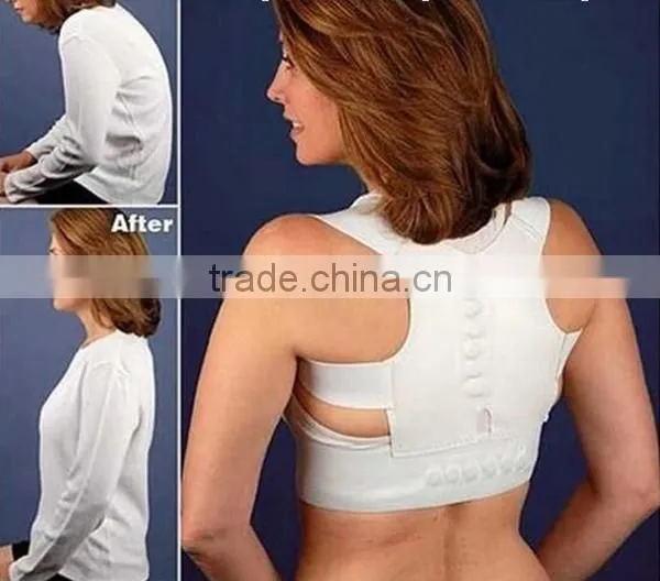 Adjustable Heating magnetic Magnetic Back posture corrector Support Belt Brace ,neoprene back posture shoulder support brace