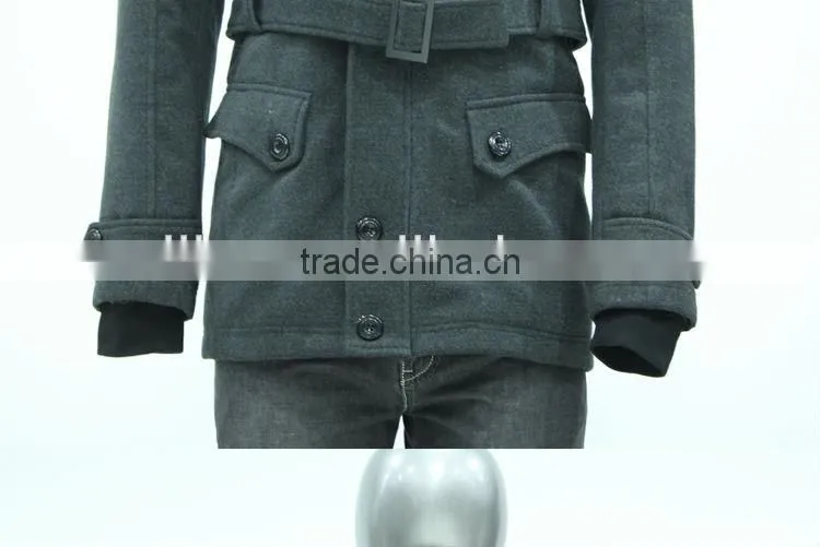 ALIKE men's hooded fake wool foldable windbreaker
