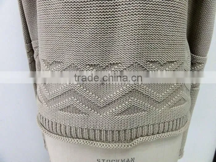 Cotton long sleeve pullover sweater