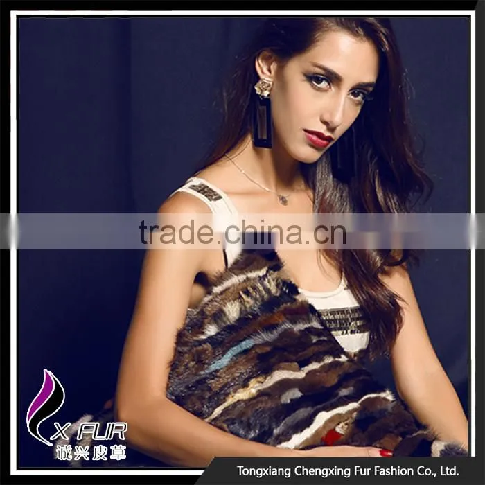 CX-D-15E New Design Wholesale Square Rabbit Fur Cushion Manufacturer