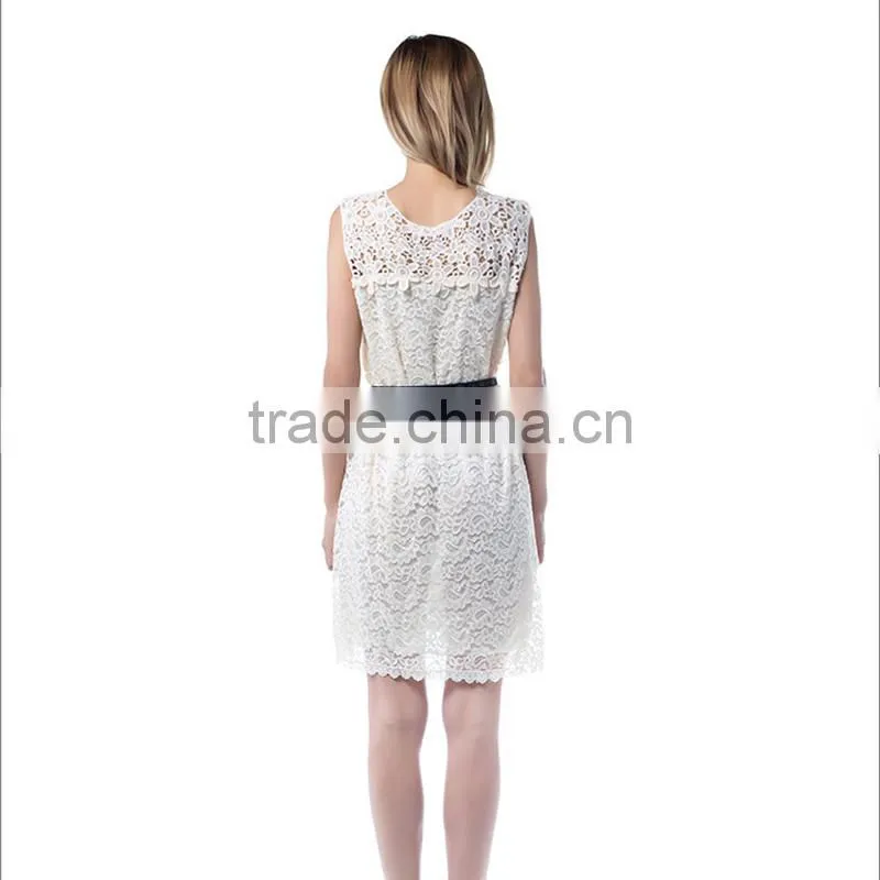 Maxnegio hot sale white lace short dress for ladies