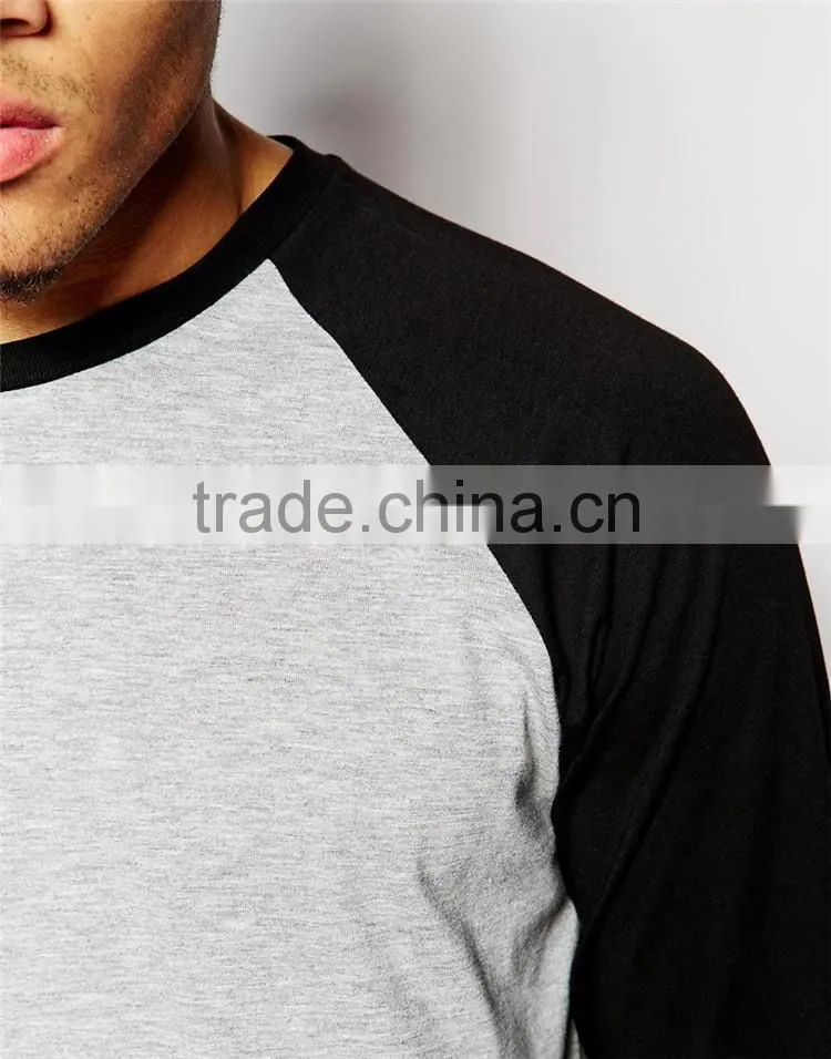 Mens long raglan t-shirt long sleeve t-shirt wholesale