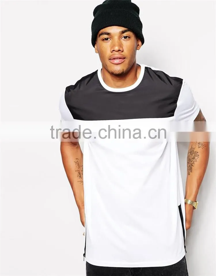 Extended Longline T-Shirt With Side Zips