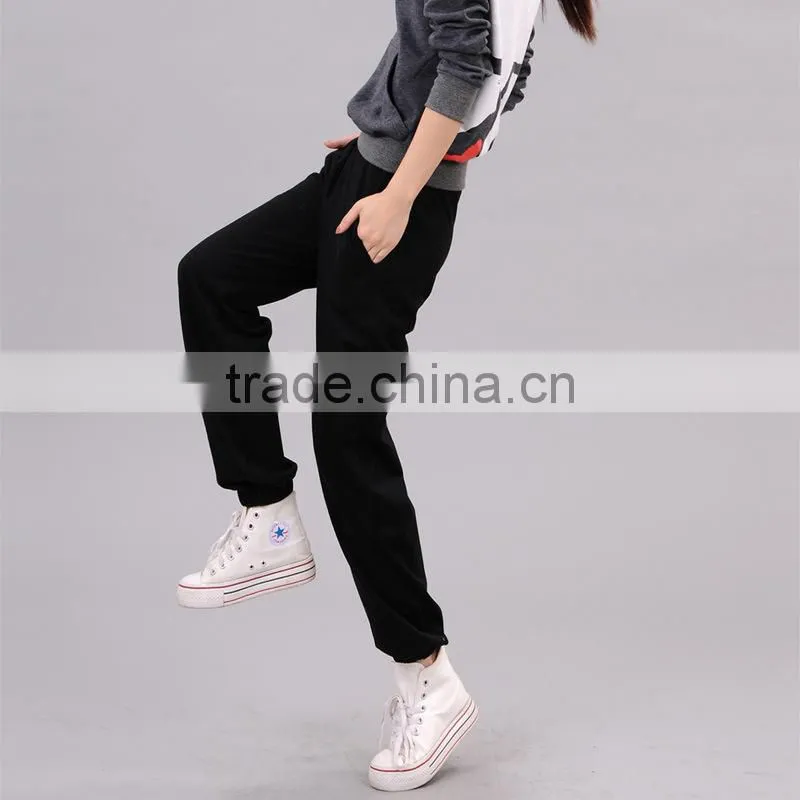 Womens fashion harem sweat pants lady plain dance harem sweat pants