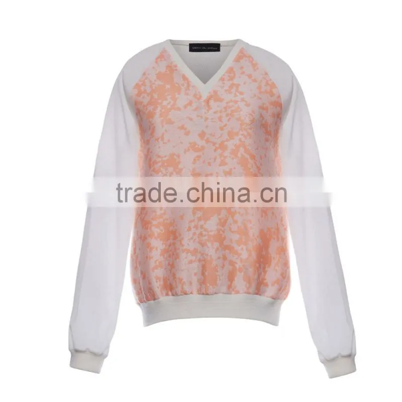 Fashion Lady Camo Printing Design Women Sweatshirt Raglan Sweatshirt supplier