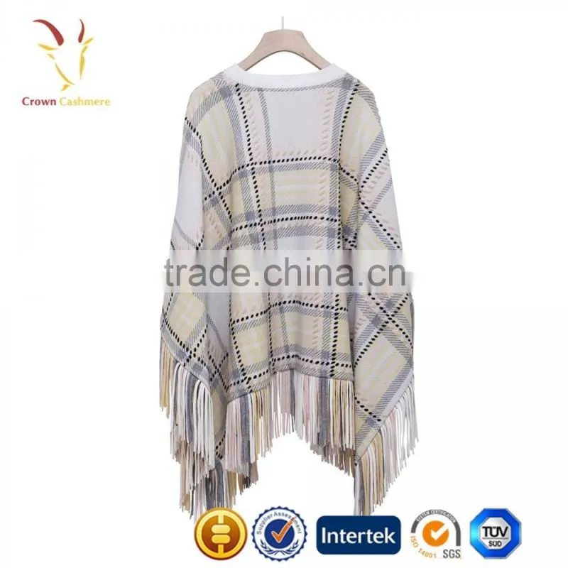 Womens Knit Winter Scarf Poncho Wool