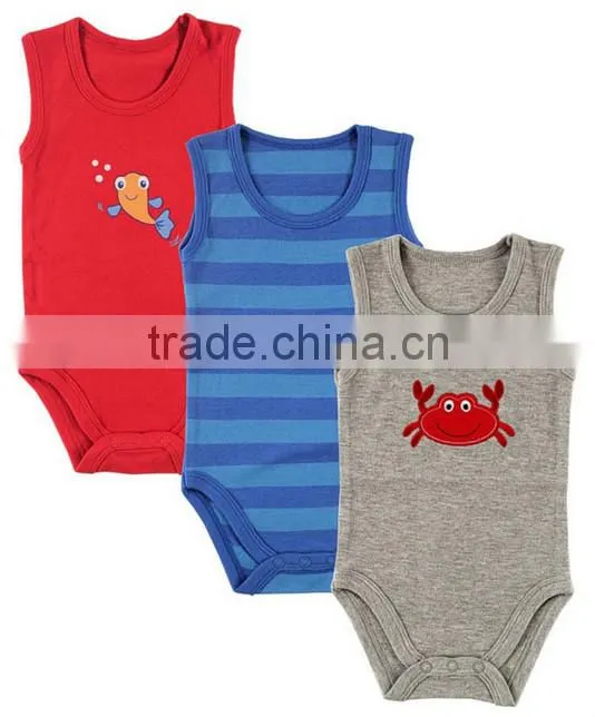 unisex stripe/applique custom made infant organic cotton smocked infant summer wear camo organic designer baby romper