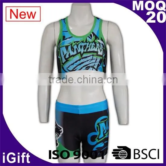 Nylon spandex custom sports clothings athletic women import sportswear