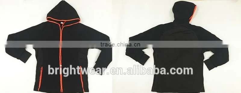 Men's contrast hi vis berber fleece zipper up long sleeve sweatshirt