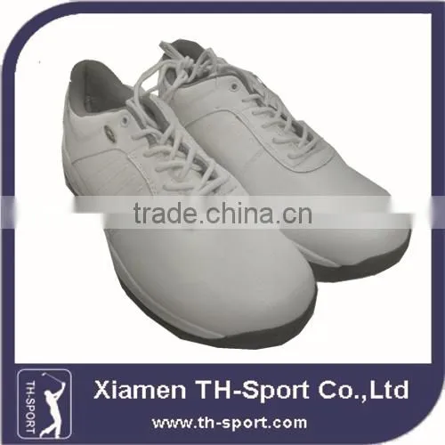 White pu golf shoes PVC sole high quality