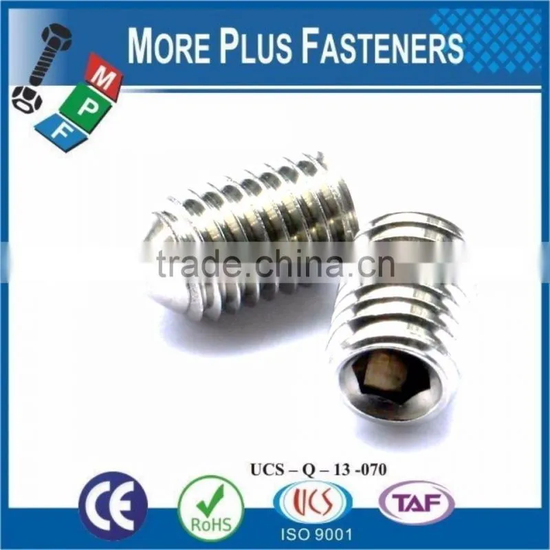 Made in Taiwan DIN 914 Cone Point Grub Screw DIN 914