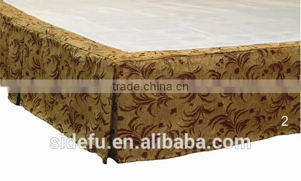 2017 Wholesale Customized High Quality 5 Star Hotel Jacquard Bed Skirt