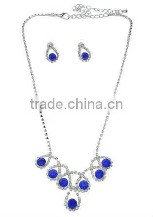 Elegant Rhinestone Wedding Accessories Wholesale Costume Jewelry Sets,Top Selling on china.cn Wholesaler Bridal Jewelry Sets