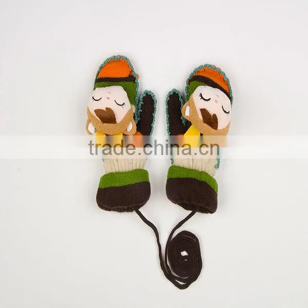 New Kids Little Dragon Female Fashion Cartoon Character Gloves TG-1011