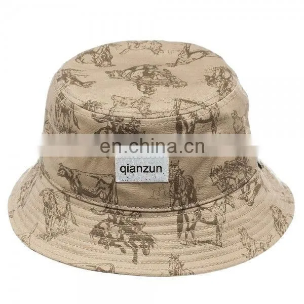 Bucket Hat With String Safari Bucket Hat Cap White Black Geo Print Bucket Hat