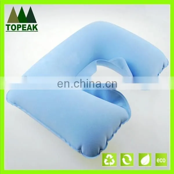 Lowest Price Comfortable Soft Inflatable U-shape Pillow colorful PVC Travel neck pillow