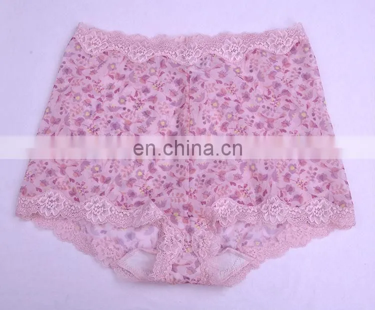 Hot Design Fashion Young Girl Print and Lace Womens Boy Briefs