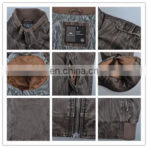 2015 hot sale special pu leather jacket men with reasonable price