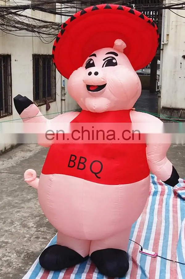 customized make giant inflatable stand pig for advertising