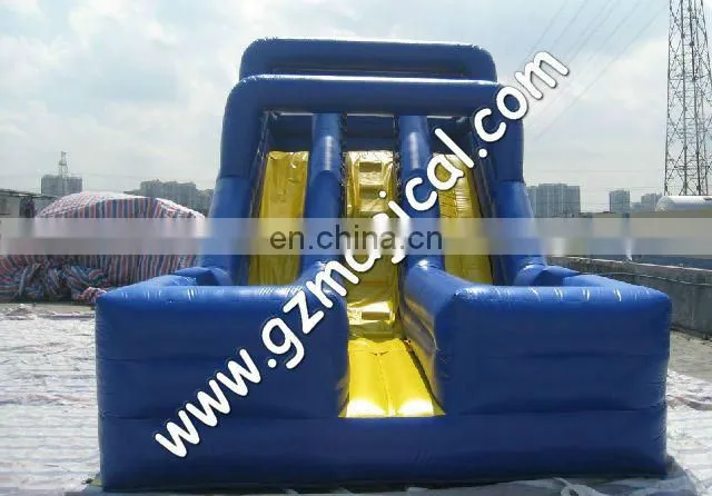 Inflatable double line slide game