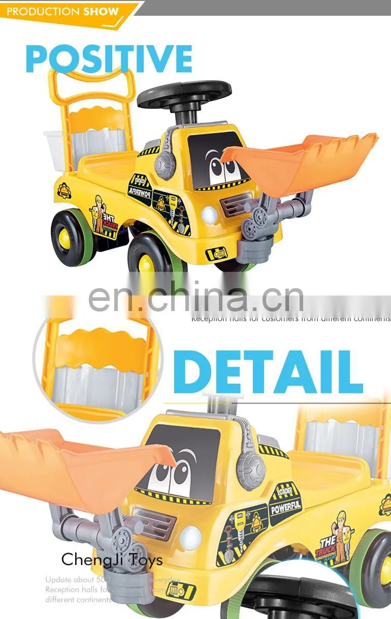 China manufacturer factory cheap yellow big sit baby walking car