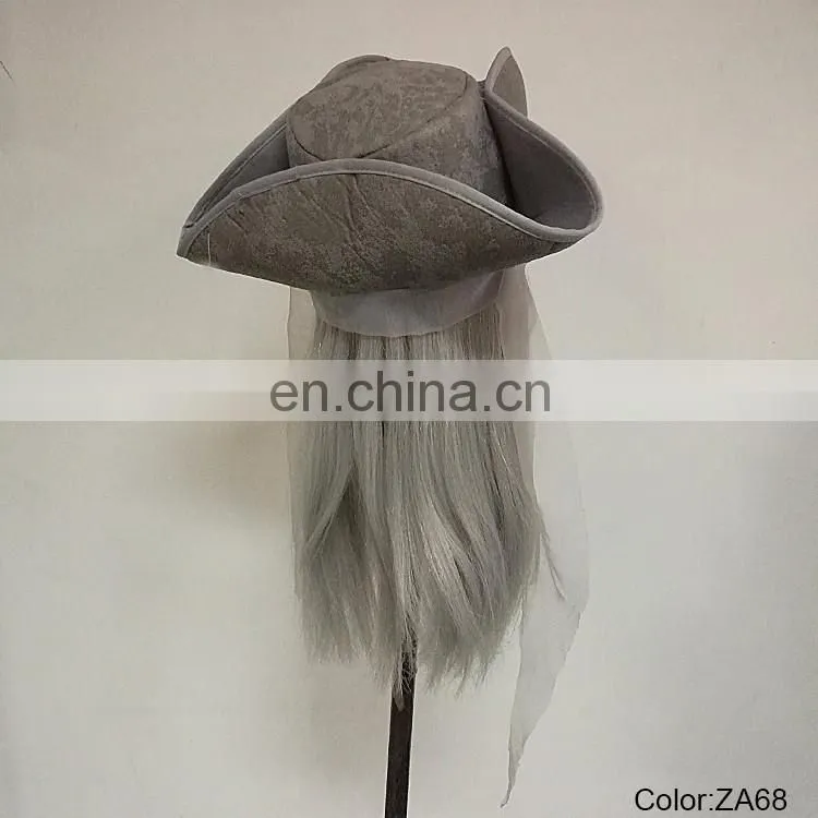 Carnival grey pirate party wigs MW-006