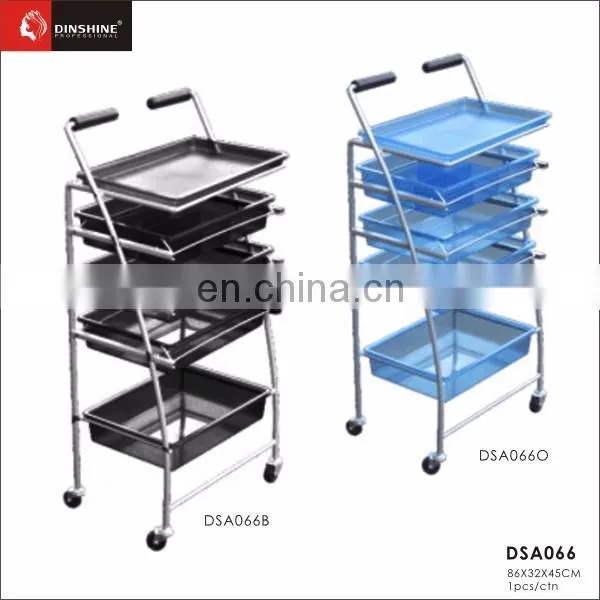four wheels salon furniture beauty ABS plastic salon trolleys