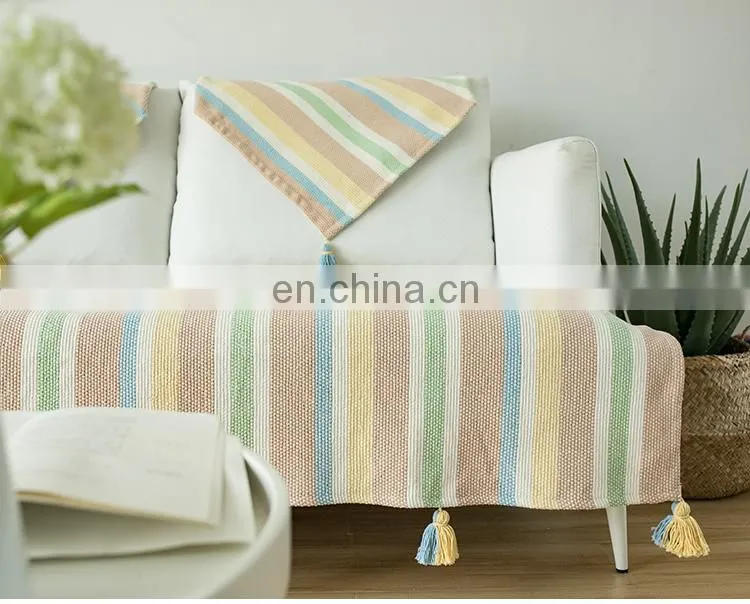 Wholesale non slip cover stripe sofa couch protection sofa cover for home decor