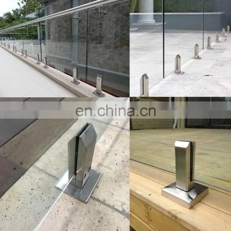 Frameless Stainless Steel Balustrade Railing balcony Handrail Stair Glass Railing System