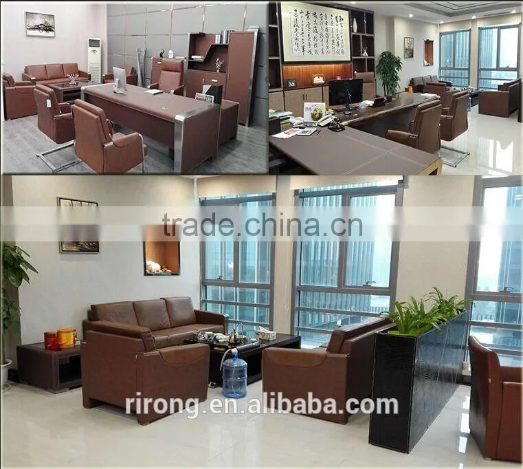 Italy modern design genuine stainless steel frame office sectional sofa(3+1+1)