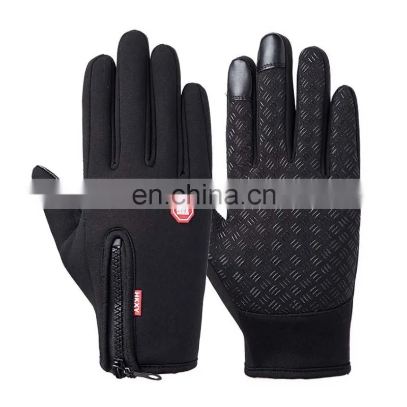 Wholesale Waterproof black neoprene fabric with touchscreen fingers outdoor sport diving protective glove
