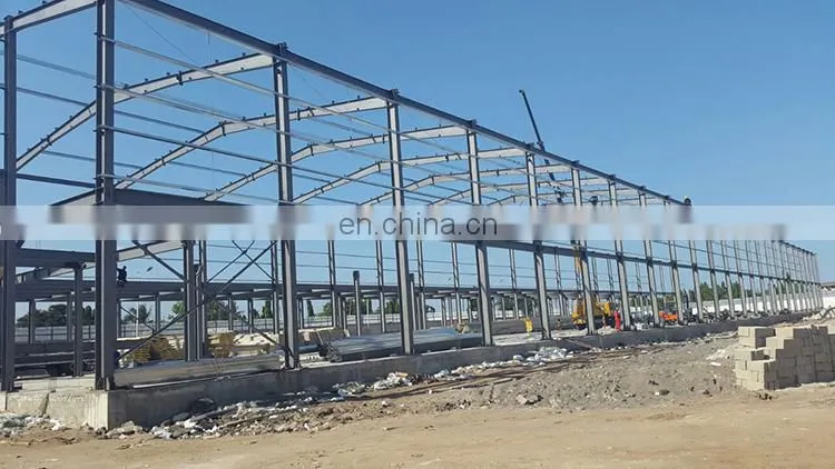 quick build movable high rise steel structure building prefab house light steel open plant warehouse