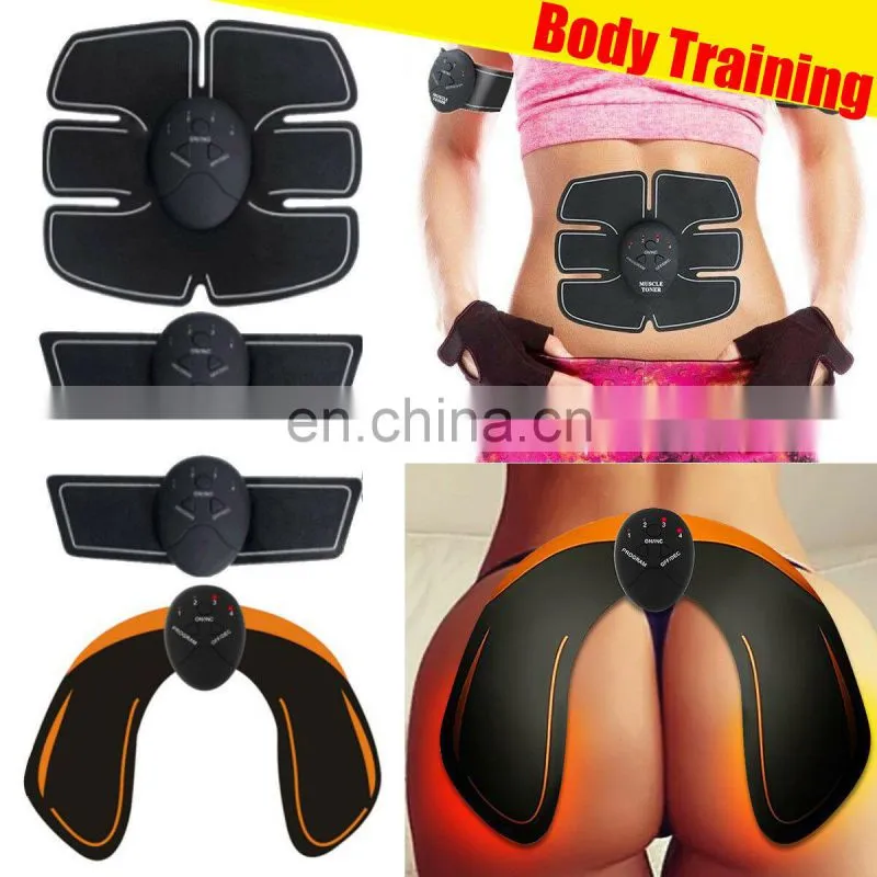 Electric body slimming massager toner trainer compex stimulant belt wireless abs ems abdominal muscle stimulator
