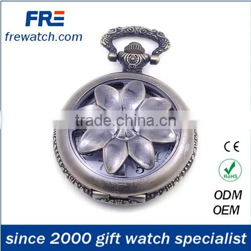 zinc alloy quartz antique pocket watch from china bronze old hanging watch
