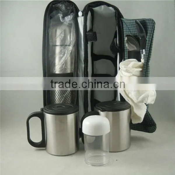 stainless steel vacuum flask and coffee mug travel sets