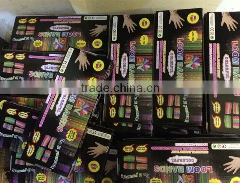Colorful Loom Band Kit/Mixed Colors DIY rubber Loom Bands