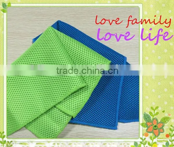 China cheap supply promotional mesh style microfiber kitchen cloth in roll
