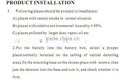 industrial Intelligent Wired/wireless transmitting smoke detector (YG04)