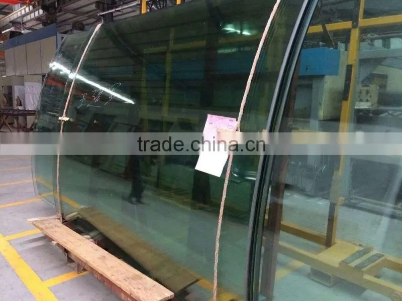 Glass ,10mm Tempered curved glass ,Guangzhou supply building glass