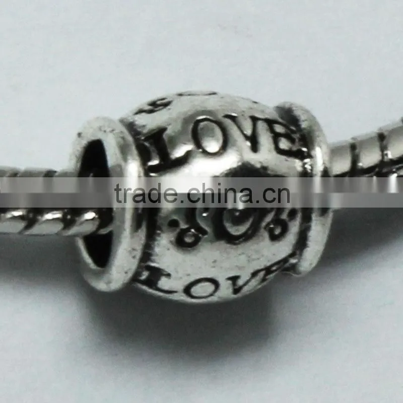 Lead Free Nickle Free Pdora Silver Tarnish Zinc Alloy Beads for Bracelets and Necklaces