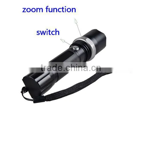 AC Charger UV Torch 18650 Battery Powered And Zoomable UV LED Torch