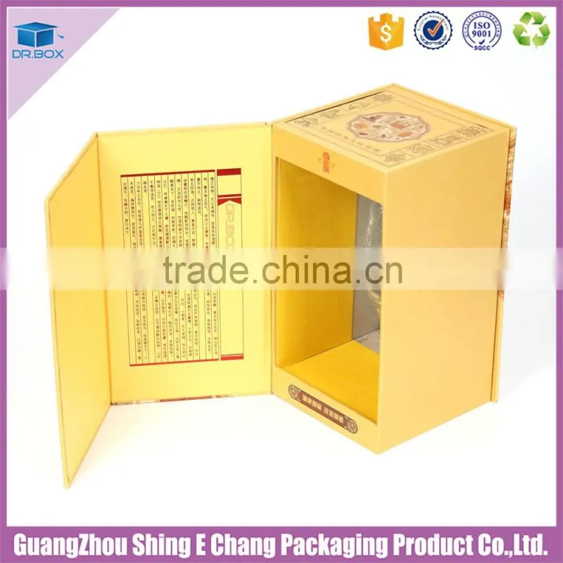 Elegant wood box custom logo wine box wholesale