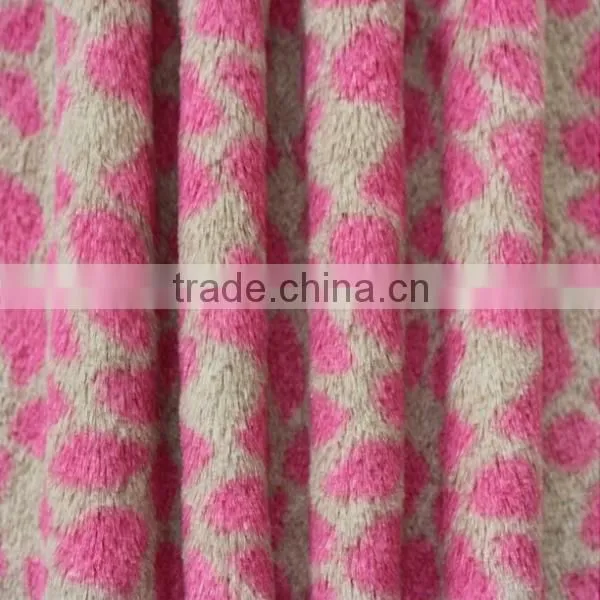 pink leopard mink coats plush fleece fabric
