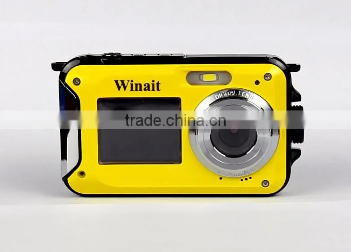 DC-16 WINAIT OEM Water proof 4k digital camera dual display 2.7'' TFT and 1.8'' TFT dual panel DC-16