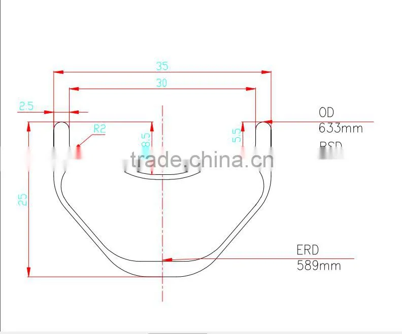 29er 35mm width carbon bike wheelset , clincher bubeless ready carbon all mountain bike wheelset AM290-35-TL
