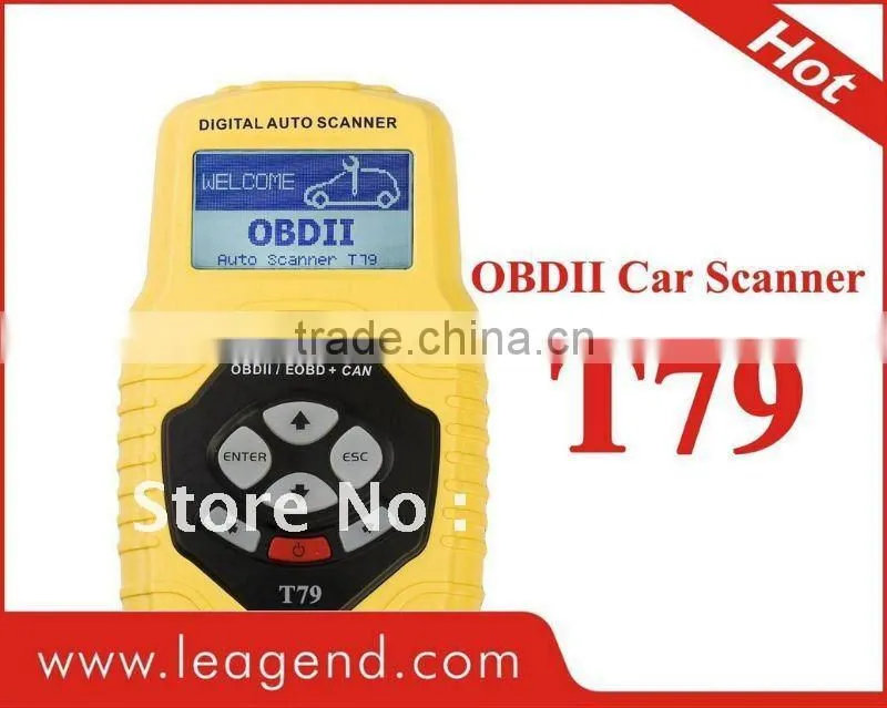 Strong-function Newest product ! OBDII/EOBD auto scanner for all cars T79-support live data graph,6 languages